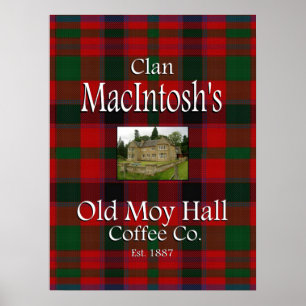 Póster El viejo café Moy Hall de Clan MacIntosh.