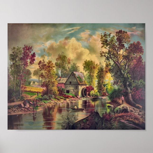 Póster El viejo flujo de molinos (Frente)