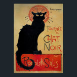 Póster El viejo poster francés, el gato negro<br><div class="desc">Clásico poster de arte,  publicitando el cabaret Chat Noir (Gato Negro) ilustrado por el pintor e imprimidor Théophile Alexandre Steinlen. Desde principios del siglo XX.</div>