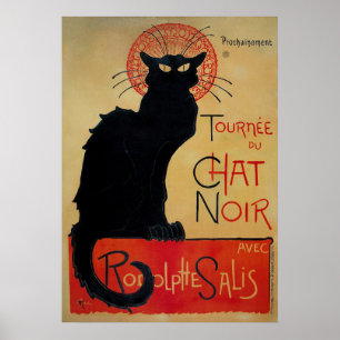 Póster El viejo poster francés, el gato negro