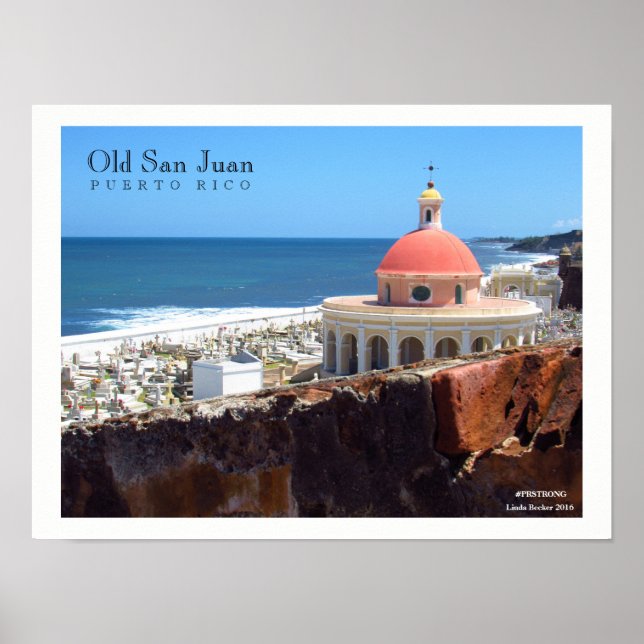 Póster El Viejo San Juan A Orillas Del Poster Del Mar (Frente)