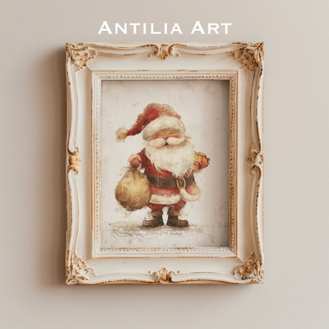 Póster El viejo Santa Claus con Navidades de bolsitas de  (Subido por el creador)