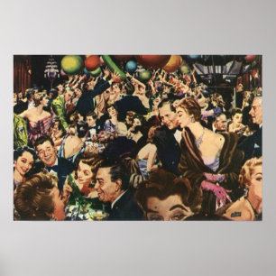 Póster El viejo tema de Hollywood Fancy Fiesta con los gl