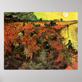 Póster El viñedo rojo de Vincent van Gogh