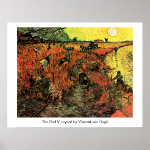 Póster El viñedo rojo de Vincent van Gogh.