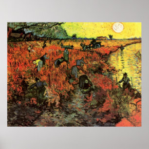Póster El viñedo rojo de Vincent van Gogh