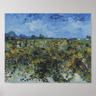 Póster El viñedo verde, Bella Artes Van Gogh