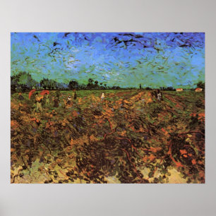 Póster El viñedo verde de Vincent van Gogh