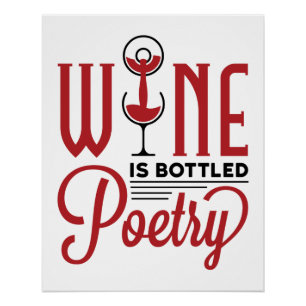 Póster El vino es poesía embotellada