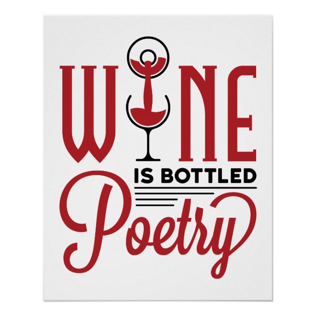 Póster El vino es poesía embotellada (Anverso)