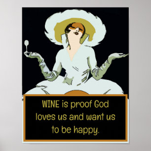Póster El vino es prueba de que Dios nos quiere, Poster