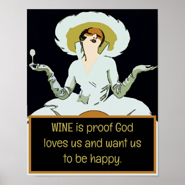 Póster El vino es prueba de que Dios nos quiere, Poster (Frente)