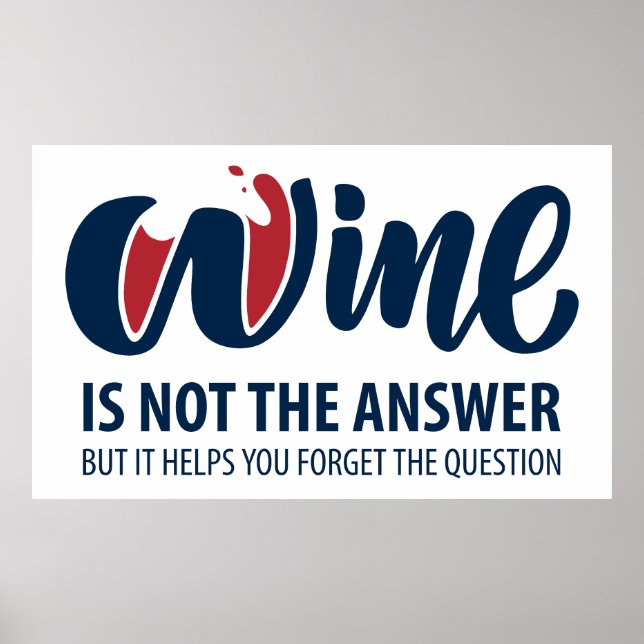 Póster El vino no es la respuesta (Frente)