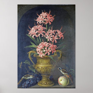 Póster El vintage Jakob Bogdani Un jarrón de flores