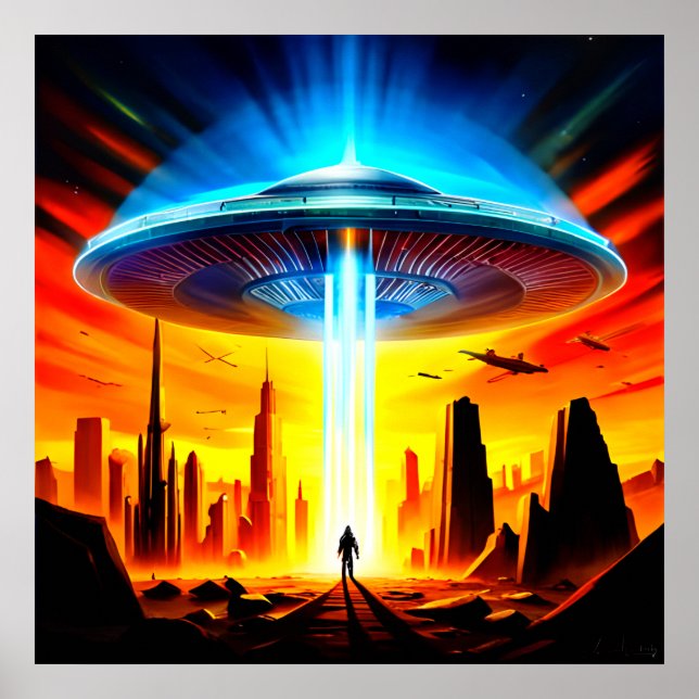 Póster El visitante llega (Frente)