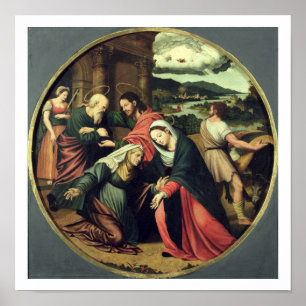 Póster El Visitation (aceite en el panel) 2