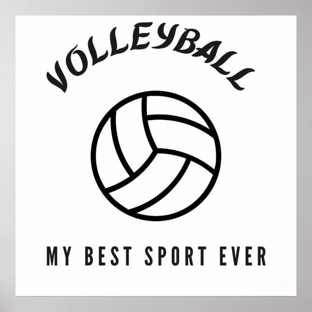 Póster El voleibol es mi mejor deporte. (Frente)