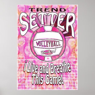 Póster El voleibol rosado de Trending