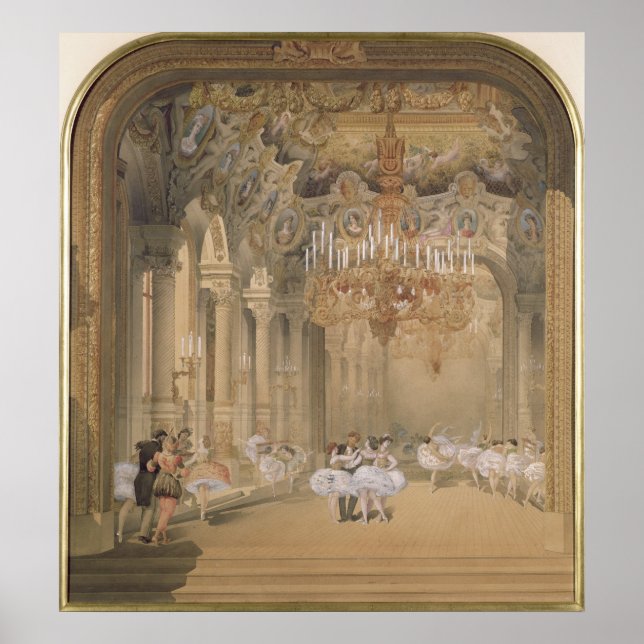 Póster El vuelo de la ópera durante el intervalo (Frente)