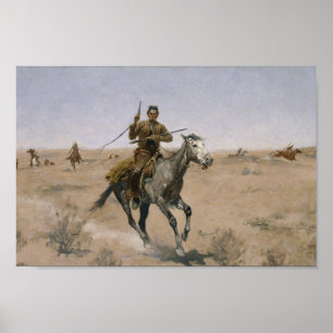 Póster El vuelo - Frederic Remington 1895