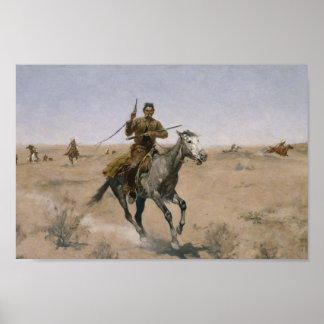 Póster El vuelo - Frederic Remington 1895