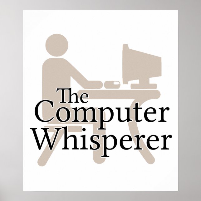 Póster El Whisperer De La Computadora (Frente)