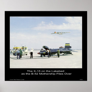 Póster El X-15 en el lakebed como la Madre B-52