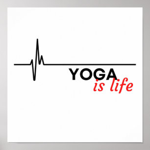 Póster El yoga es vida.