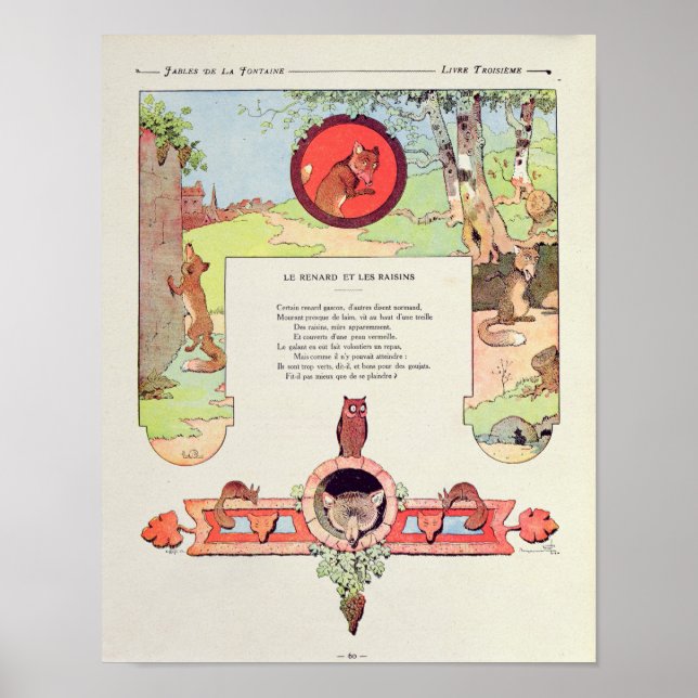 Póster El zorro y las uvas (Frente)