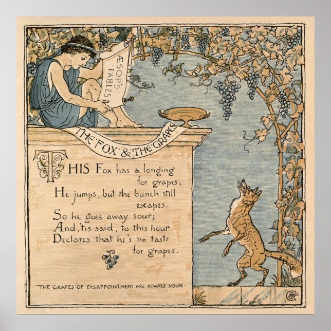 Póster El zorro y las uvas (Frente)