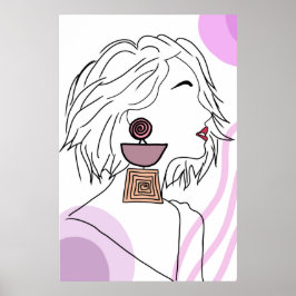 Póster Ela de brinco novo