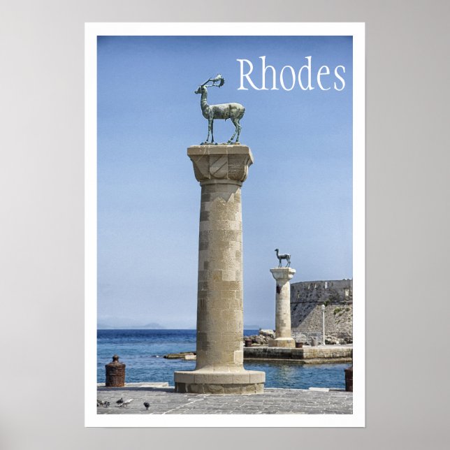 Póster Elafos y Elafina, Rhodes, Poster de Grecia (Frente)
