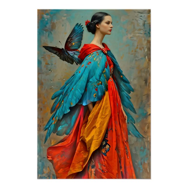 Póster “Elaris” - Plumas de transformación (Anverso)