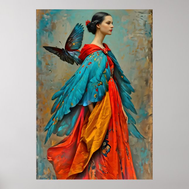 Póster “Elaris” - Plumas de transformación (Frente)