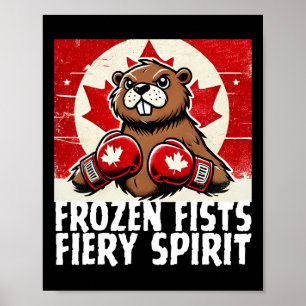 Póster Elbows Up Canada Canada Counter Tarifas Beaver B