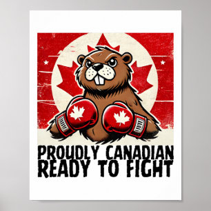 Póster Elbows Up Canada Canada Counter Tarifas Beaver B