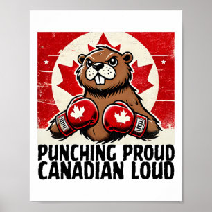 Póster Elbows Up Canada Canada Counter Tarifas Beaver B