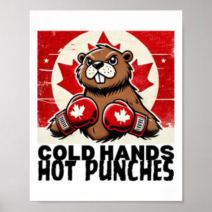 Póster Elbows Up Canada Canada Counter Tarifas Beaver B