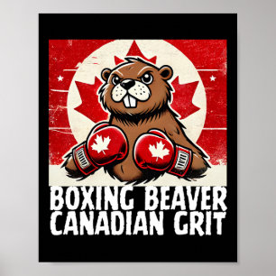 Póster Elbows Up Canada Canada Counter Tarifas Beaver B
