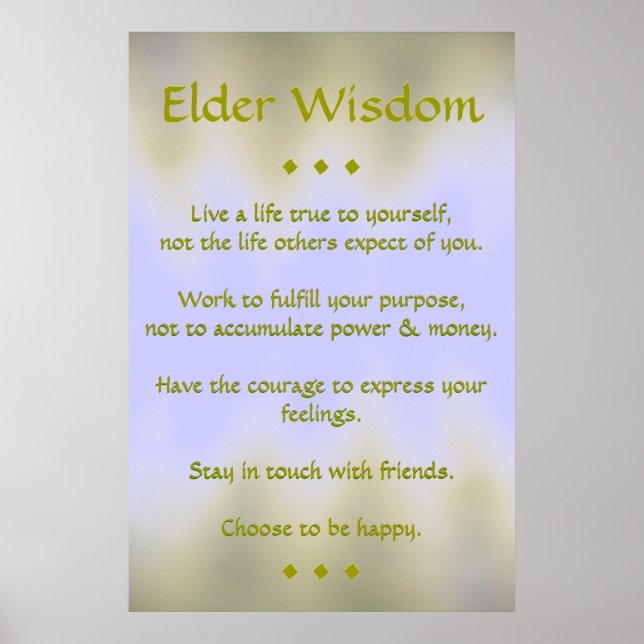 Póster Elder Wisdom Poster (Frente)