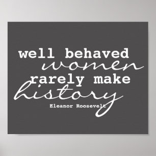 Póster Eleanor Roosevelt cita a la poster de las mujeres