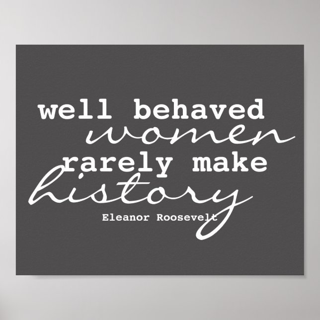 Póster Eleanor Roosevelt cita a la poster de las mujeres (Frente)