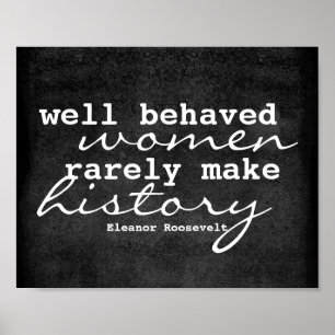 Póster Eleanor Roosevelt cita a la poster de las mujeres
