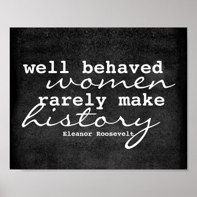 Póster Eleanor Roosevelt cita a la poster de las mujeres (Frente)