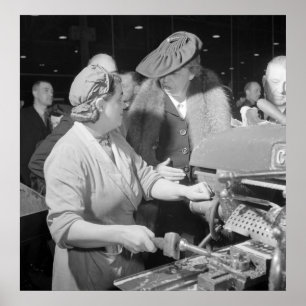 Póster Eleanor Roosevelt en la Segunda Guerra Mundial, 19