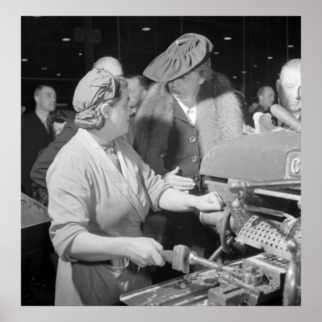 Póster Eleanor Roosevelt en la Segunda Guerra Mundial, 19