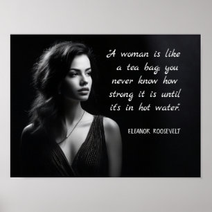 Póster Eleanor Roosevelt "sobre mujeres fuertes"