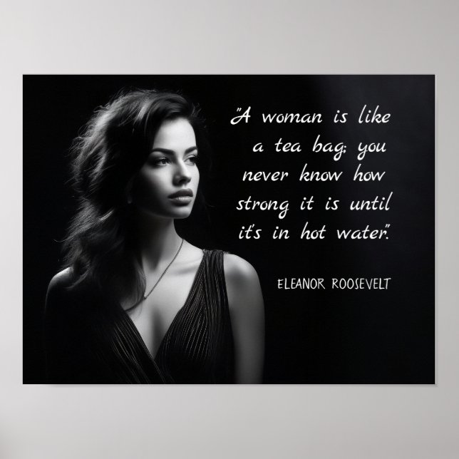 Póster Eleanor Roosevelt "sobre mujeres fuertes" (Frente)
