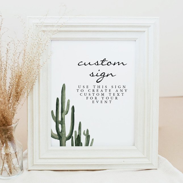 Póster Eleanor - Rótulo editable Bohemian Cactus Minimali (Subido por el creador)