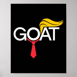 Póster Elección Cabra Trump Divertida Apoya Republicano P